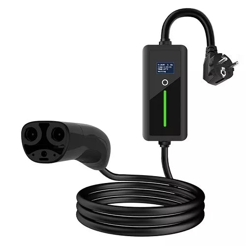 Elektromobilio nešiojamas įkroviklis TESLA NACS - Schuko (220V), 8-16A, 3.5kW, 1-fazė, 5m