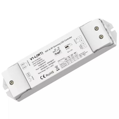 V1-L(WT) nuolatinės įtampos valdiklis 12-48V, 1x15A, Push-Dimm, Tuya, Wi-Fi