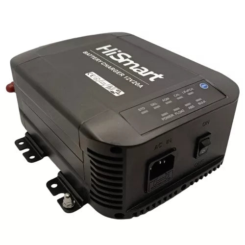 Automatinis švino rūgšties / LiFePO4 akumuliatoriaus įkroviklis, 12V 20A