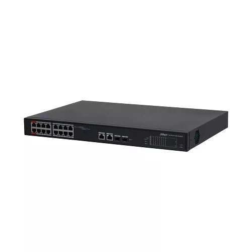 PoE šakotuvas 100Mbps 16portu+2G uplink + 2SFP, ePoE 8 portai, ePoE iki 800m, Hi-PoE