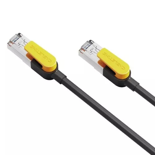 Kabelis Cat7 S/STP, 0.5m, juodas