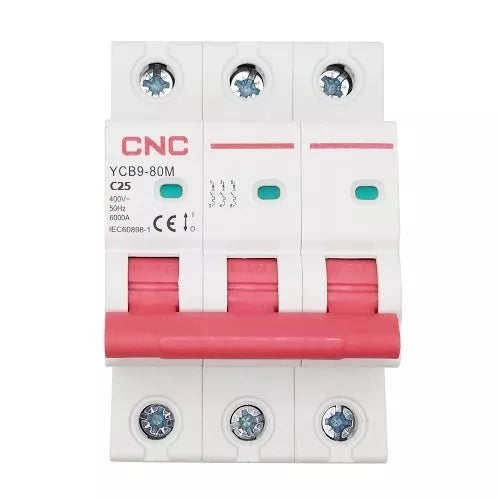 Automatinis jungiklis, 3P, 25A, C klasės, 6kA