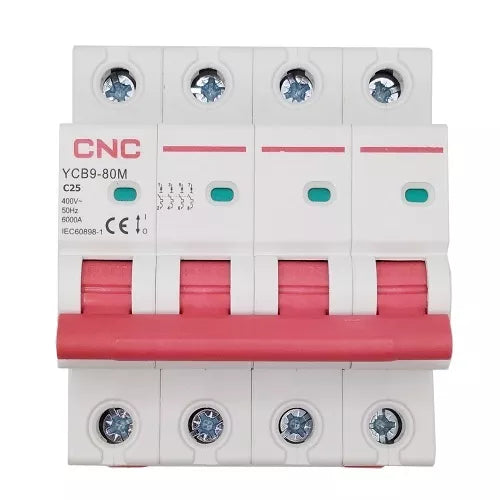 Automatinis jungiklis, 4P, 25A, C klasės, 6kA