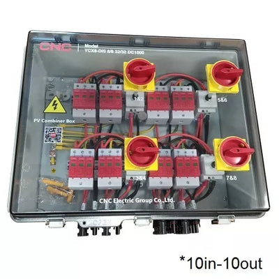 PV atjungimo skydelis, DC 10in-10out, IP66