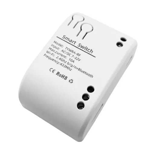 TUYA išmanusis 1 kanalo jungiklis, Wi-Fi, RF, 10A, DC 7-32V